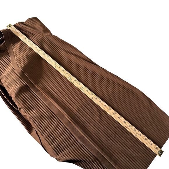 Marc New York Andrew Marc Open Front Kimono Duster Pleated Brown Women Size XL - Picture 13 of 13